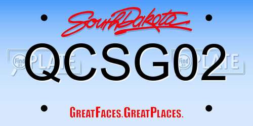 QCSG02 South Dakota License Plate