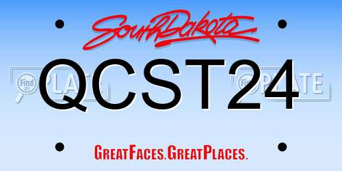 QCST24 South Dakota License Plate