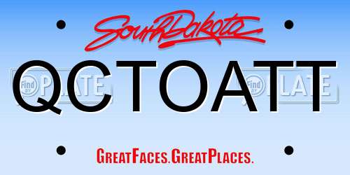 QCTOATT South Dakota License Plate