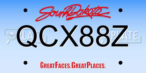 QCX88Z South Dakota License Plate
