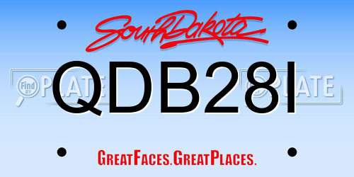 QDB28I South Dakota License Plate