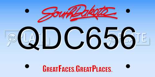QDC656 South Dakota License Plate