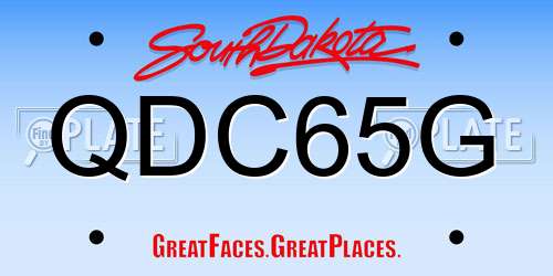 QDC65G South Dakota License Plate