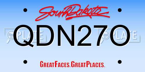 QDN27O South Dakota License Plate