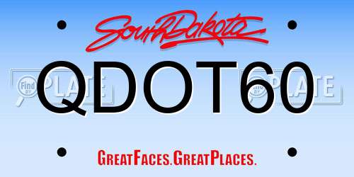 QDOT60 South Dakota License Plate