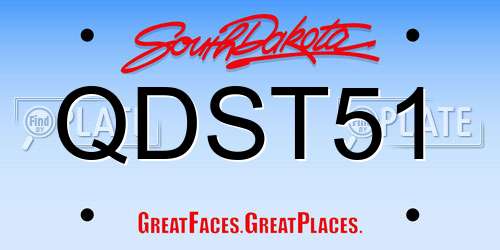 QDST51 South Dakota License Plate