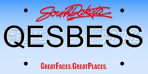 QESBESS South Dakota License Plate