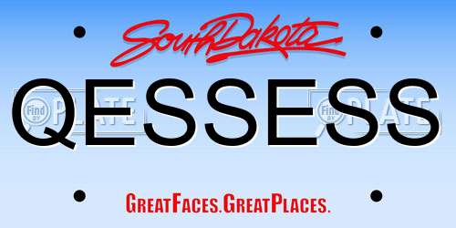 QESSESS South Dakota License Plate