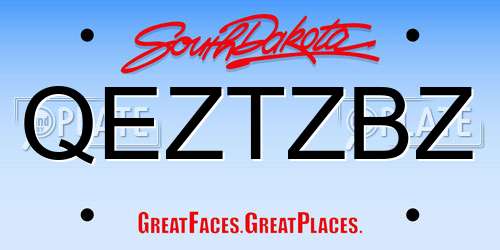 QEZTZBZ South Dakota License Plate