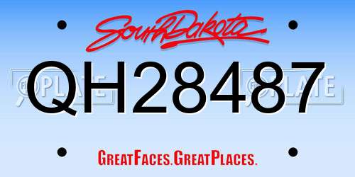 QH28487 South Dakota License Plate