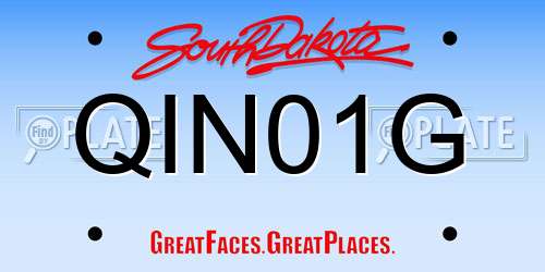 QIN01G South Dakota License Plate
