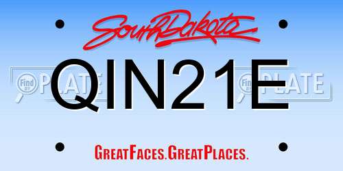 QIN21E South Dakota License Plate