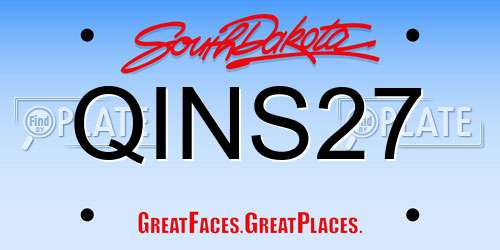 QINS27 South Dakota License Plate