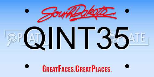 QINT35 South Dakota License Plate