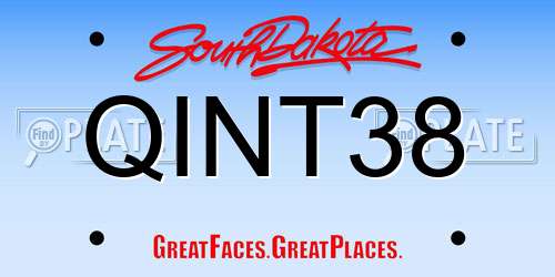 QINT38 South Dakota License Plate