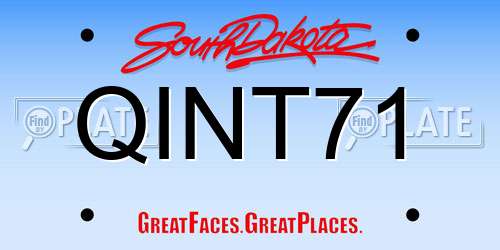 QINT71 South Dakota License Plate