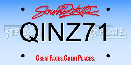 QINZ71 South Dakota License Plate