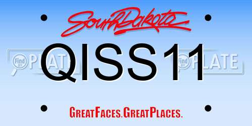 QISS11 South Dakota License Plate
