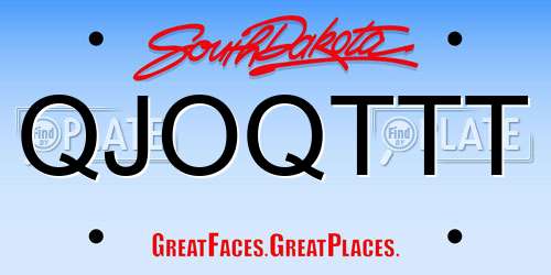 QJOQTTT South Dakota License Plate
