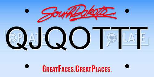 QJQOTTT South Dakota License Plate