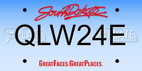 QLW24E South Dakota License Plate