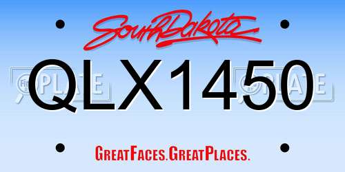 QLX1450 South Dakota License Plate