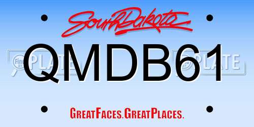QMDB61 South Dakota License Plate