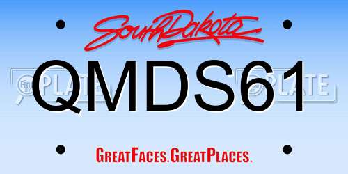 QMDS61 South Dakota License Plate