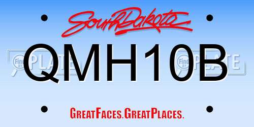 QMH10B South Dakota License Plate