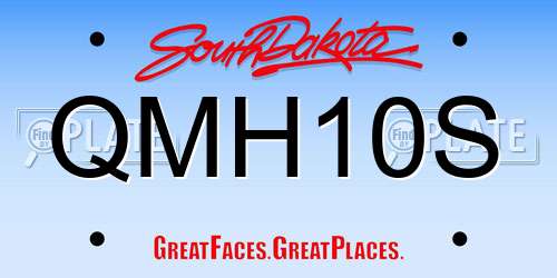 QMH10S South Dakota License Plate