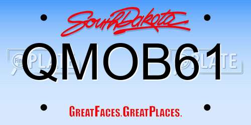 QMOB61 South Dakota License Plate