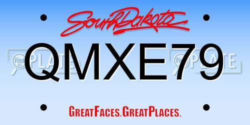QMXE79 South Dakota License Plate