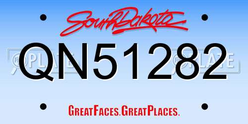 QN51282 South Dakota License Plate