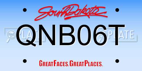QNB06T South Dakota License Plate