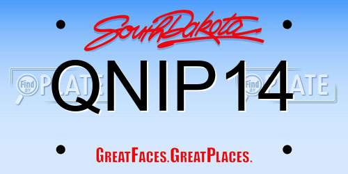 QNIP14 South Dakota License Plate