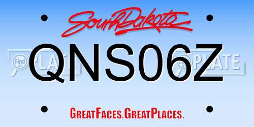 QNS06Z South Dakota License Plate