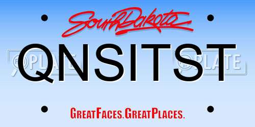 QNSITST South Dakota License Plate