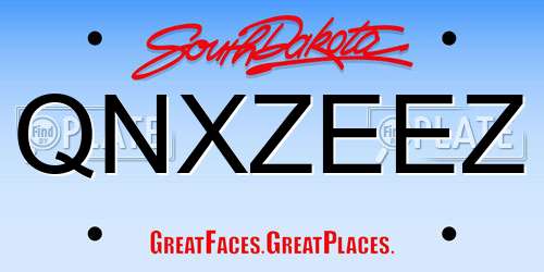 QNXZEEZ South Dakota License Plate