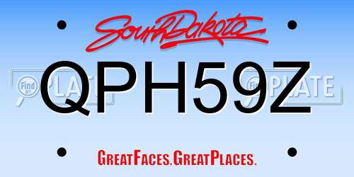 QPH59Z South Dakota License Plate