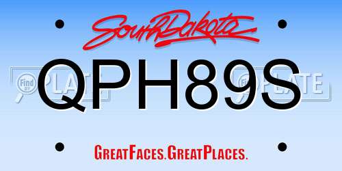 QPH89S South Dakota License Plate