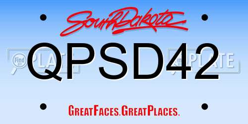 QPSD42 South Dakota License Plate