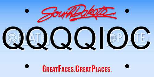 QQQQIOC South Dakota License Plate