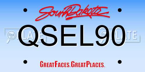 QSEL90 South Dakota License Plate