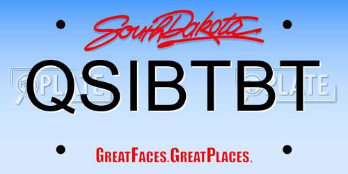QSIBTBT South Dakota License Plate