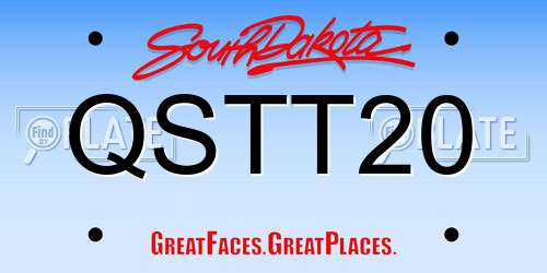 QSTT20 South Dakota License Plate