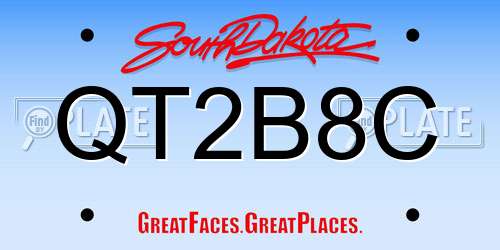 QT2B8C South Dakota License Plate