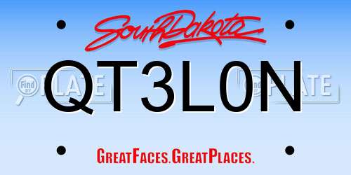 QT3L0N South Dakota License Plate