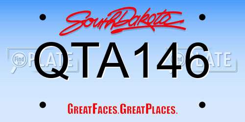 QTA146 South Dakota License Plate