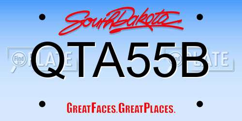 QTA55B South Dakota License Plate