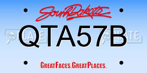 QTA57B South Dakota License Plate